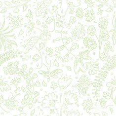 Vector seamless pattern with summer flowers