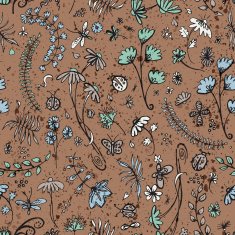 Vector seamless pattern with summer flowers N3