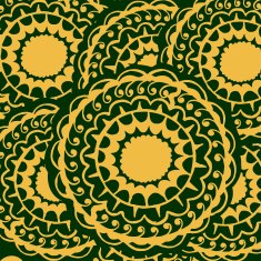 Abstract seamless with round gold pattern N12