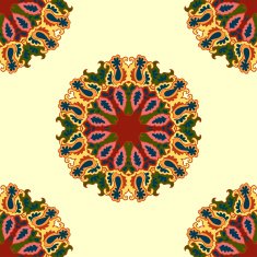 Abstract seamless with round gold pattern N16