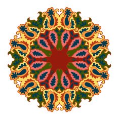 Ornamental round lace pattern Vector illustration