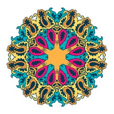 Ornamental round lace pattern Vector illustration N2