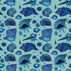 Seamless pattern of Sea shells N6