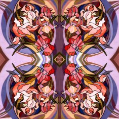 Ornament of flowers in the Art Nouveau style