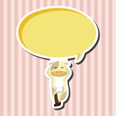 animal cow cartoon theme elements N9
