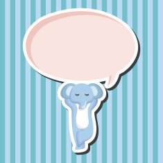 animal elephant cartoon theme elements N13