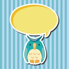 animal owl cartoon theme elements N2