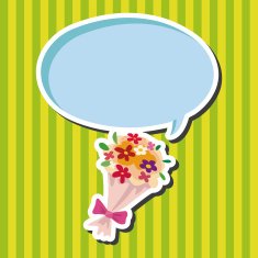 Birthday flower theme elements N2