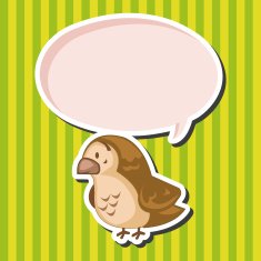 animal sparrow cartoon theme elements N2