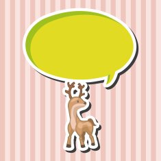 animal moose cartoon theme elements N4