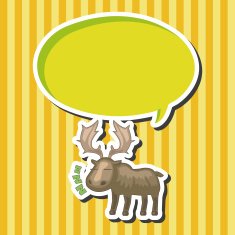 animal moose cartoon theme elements N5