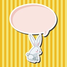 animal rabbit cartoon theme elements N24