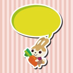 animal rabbit cartoon theme elements N25
