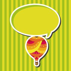style hot air ballon theme elements vector eps N47