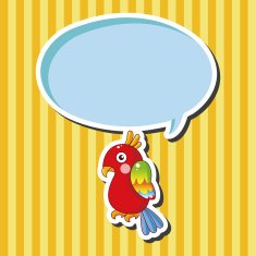 bird parrot cartoon theme elements vector eps N2