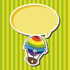 style hot air ballon theme elements vector eps N52