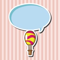 style hot air balloon theme elements vector eps N2