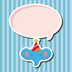 animal elephant cartoon theme elements N14