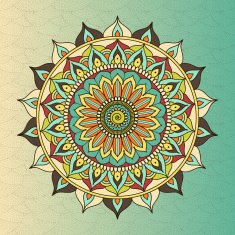 Vector ethnic oriental circle mandala