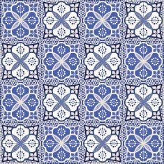 Gorgeous seamless pattern from colorful Moroccan tiles ornaments