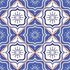 Gorgeous seamless patchwork pattern from colorful Moroccan tiles ornaments