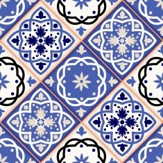 Gorgeous seamless patchwork pattern from colorful Moroccan tiles ornaments N3