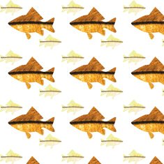 seamless pattern to any surface with gold marine fish