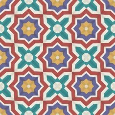 Gorgeous seamless pattern from colorful Moroccan tiles ornaments N4
