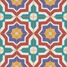 Gorgeous seamless pattern from colorful Moroccan tiles ornaments N5
