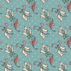 Vintage floral seamless pattern N25