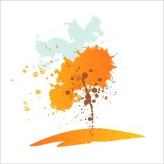 Abstract Autumn Tree Vector illustration