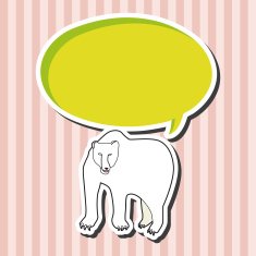 animal polar bear cartoon theme elements N9