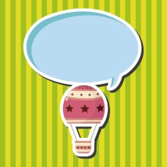 style hot air ballon theme elements vector eps N61