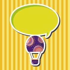 style hot air ballon theme elements vector eps N62