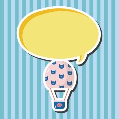 style hot air ballon theme elements vector eps N65