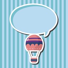 style hot air ballon theme elements vector eps N66