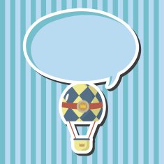 style hot air ballon theme elements vector eps N67