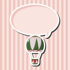 style hot air ballon theme elements vector eps N69