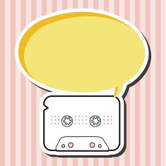 Audiotape theme elements vector eps N98