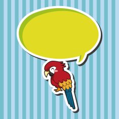 animal parrot cartoon theme elements N2