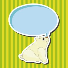 animal polar bear cartoon theme elements N10