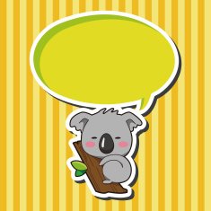 animal koala cartoon theme elements N8