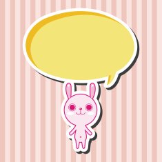 animal rabbit cartoon theme elements N28