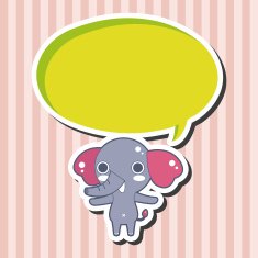 animal elephant cartoon theme elements N16