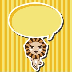 animal lion cartoon theme elements N14