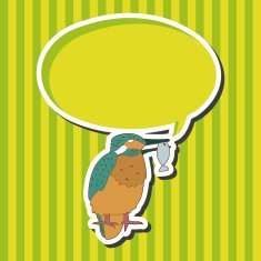 bird cartoon theme elements vector eps N84