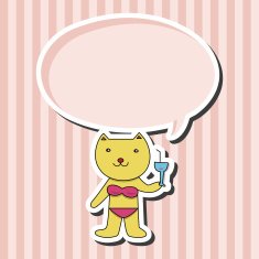 animal cat summer cartoon theme elements N7