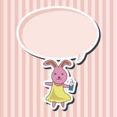 animal rabbit summer cartoon theme elements N8
