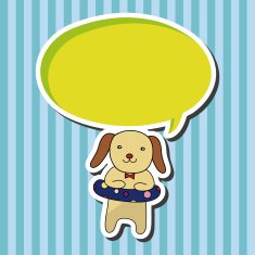 animal dog summer cartoon theme elements N5