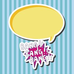 message word bang theme elements N2